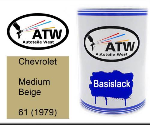 Chevrolet, Medium Beige, 61 (1979): 500ml Lackdose, von ATW Autoteile West.